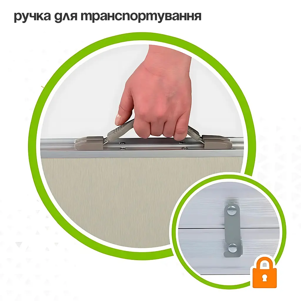 Універсальний туристичний розкладний стіл-трансформер із вбудованими відкидними стільцями, компактний і легкий, Сріблястий - фото 7