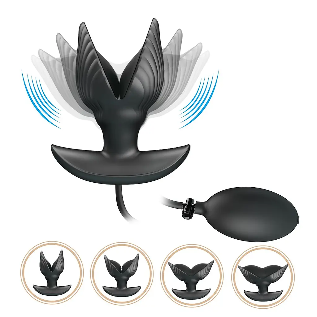 Анальна пробка Pretty Love Manson 9.6 см (чорний) - фото 2