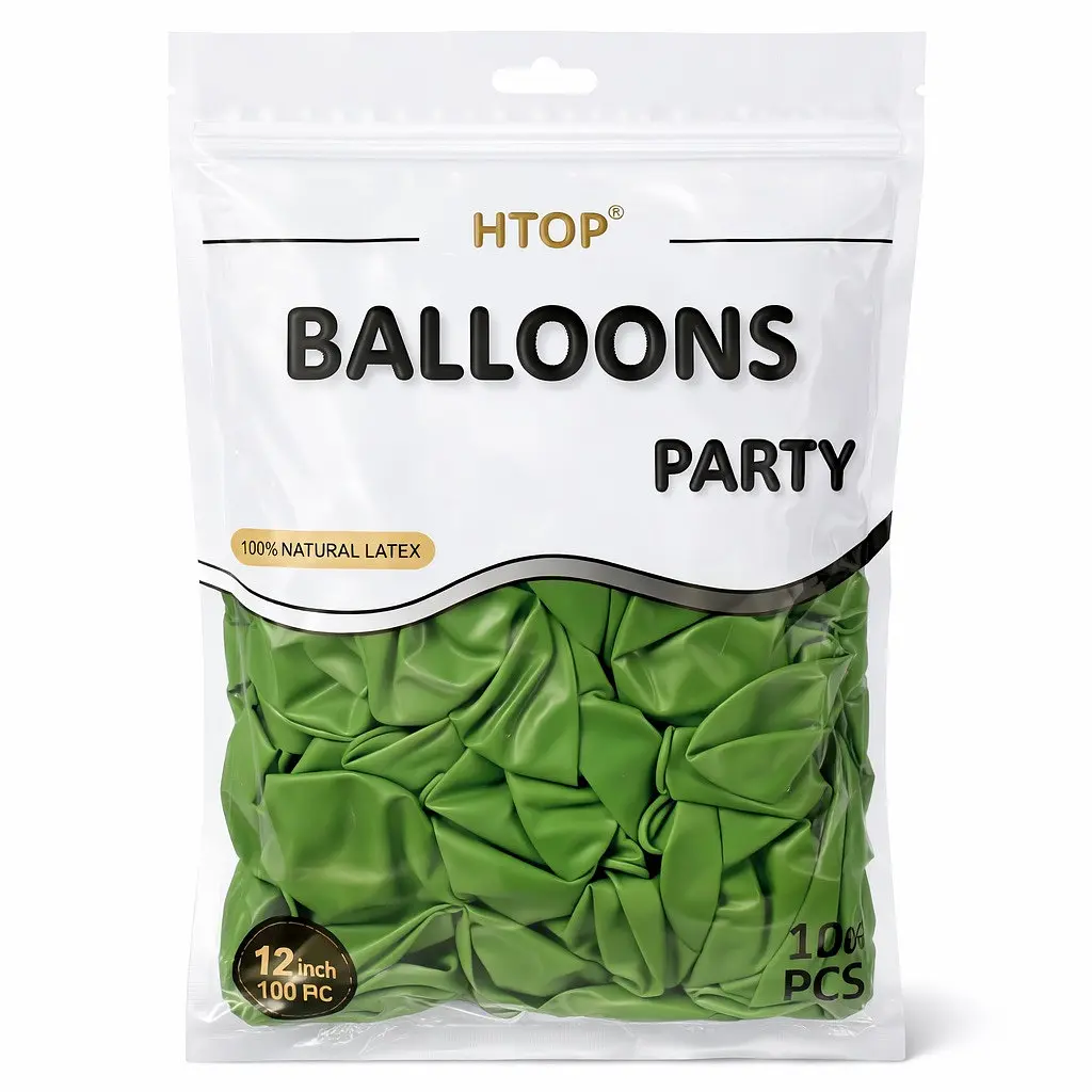 Надувні повітряні кулі HTOP 100 шт Party Balloons 30 см Товари для оформлення Дня народження Святкова атрибутика Темно Зелений - фото 2