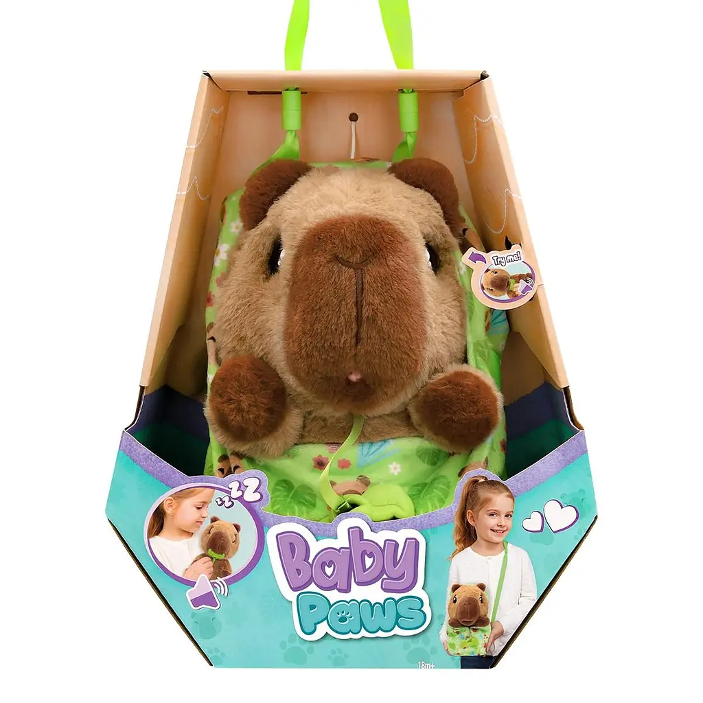 Інтерактивна іграшка Baby Paws W4 Капібара з аксесуарами 22 см (928077IM)