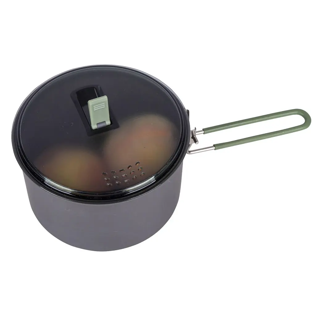 Каструля Bo-Camp Explorer Hard Anodized 1L Grey/Green (2200236) - фото 4