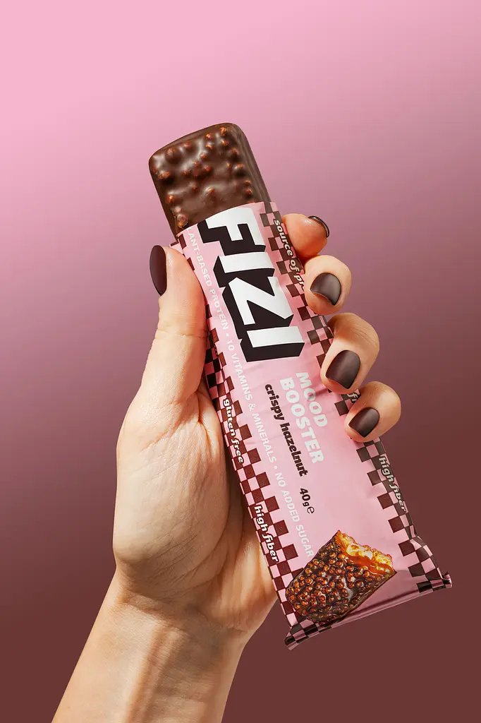 Батончик Fizi Crispy Hazelnut у шоколадній глазурі 40 г - фото 5