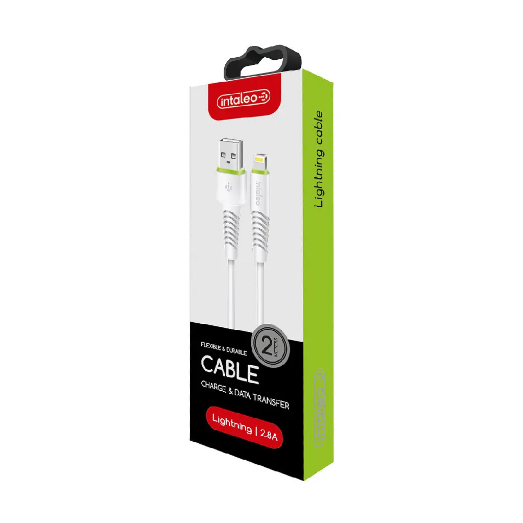 Дата кабель USB 2.0 AM to Lightning 2.0m CBFLEXL2 white Intaleo (1283126521416) - фото 2