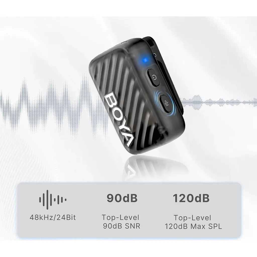Мікрофонна радіосистема Boya BOYAMIC 2 Type-C with 2 TX + 1 RX + Charging Case [153345] - фото 9