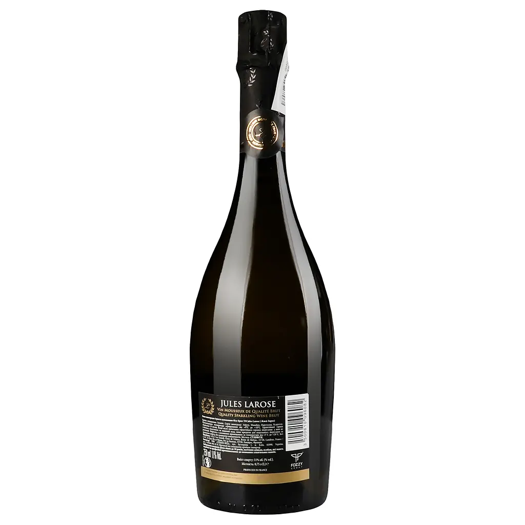 Вино ігристе Jules Larose Blanc de Blancs Brut, біле, брют, 11%, 0,75 л (687239) - фото 4