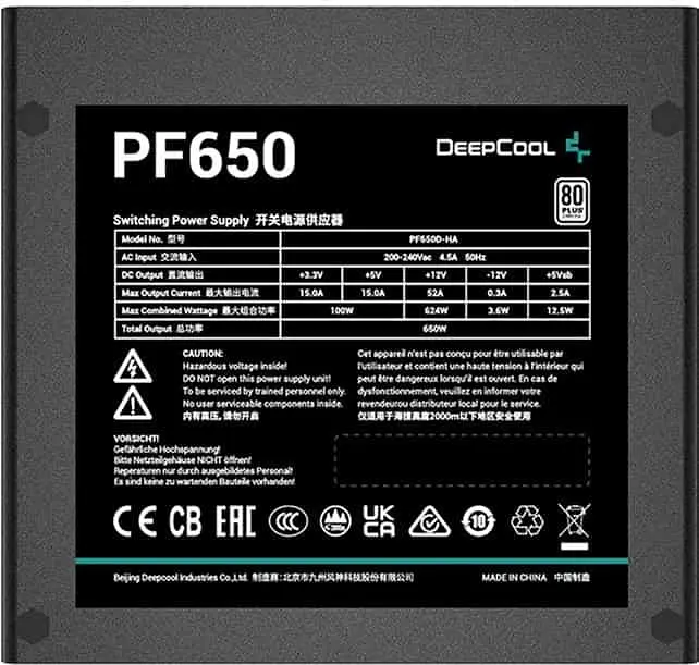 Блок живлення Deepcool PF650 650W (R-PF650D-HA0B-EU) - фото 4