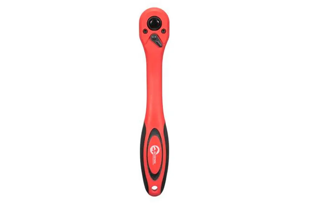 Трещотка вороток с храповым механизмом Intertool изогнутая 3/8" х 72T Pro - фото 2
