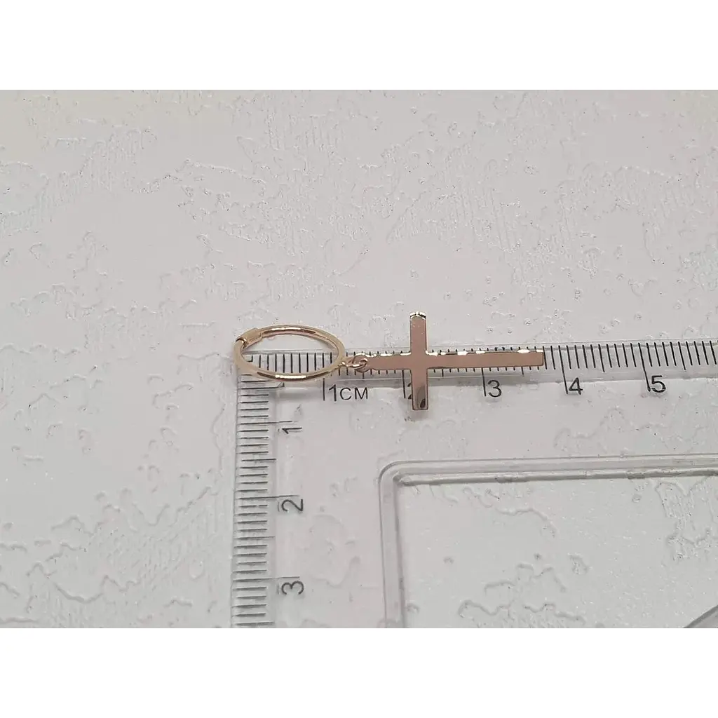 Золота моносережка Tango Хрестик. 470611Ш - фото 3