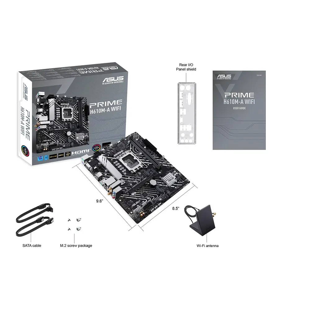 Материнская плата PRIME H610M-A WIFI s1700 H610 2xDDR5 M.2 HDMI D-Sub DP Wi-Fi BT mATX Asus teh0018979 - фото 3