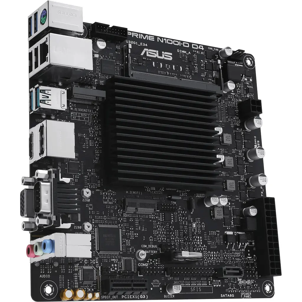 Материнська плата Asus Prime N100I-D D4-CSM CPU Intel N100 Quad-Core 2.0GHz 1xDDR4 SO-DIMM D-Sub HDMI DP Com mITX - фото 2