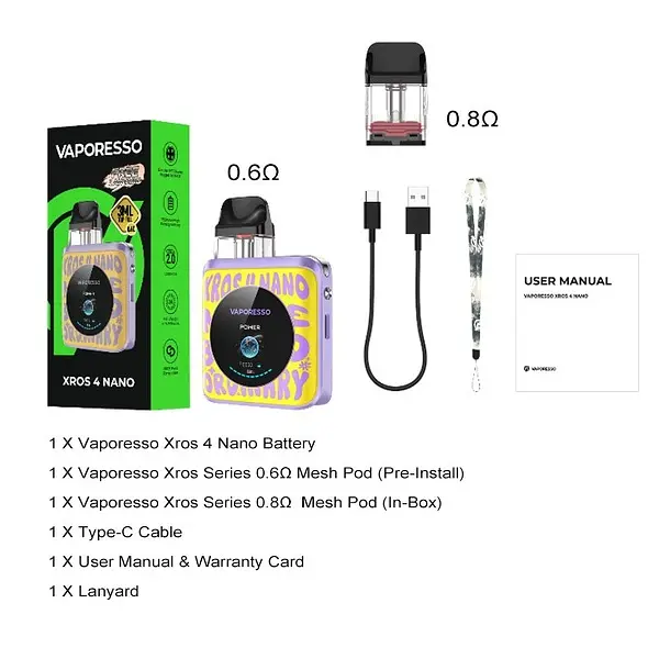 Pod-система Vaporesso XROS 4 Nano Aquamarine - фото 2