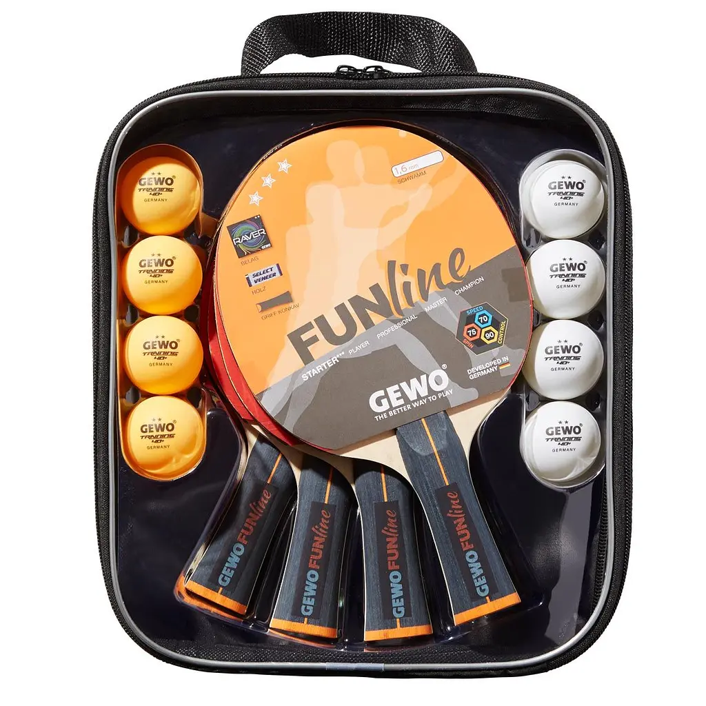 Набір для настільного тенісу Gewo Family & Friends 4 Bats 8 Balls (97010000) - фото 2