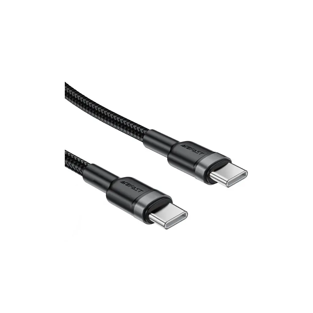 Дата кабель USB-C to USB-C 1.2m 60W black Acefast (6974316285137) - фото 3