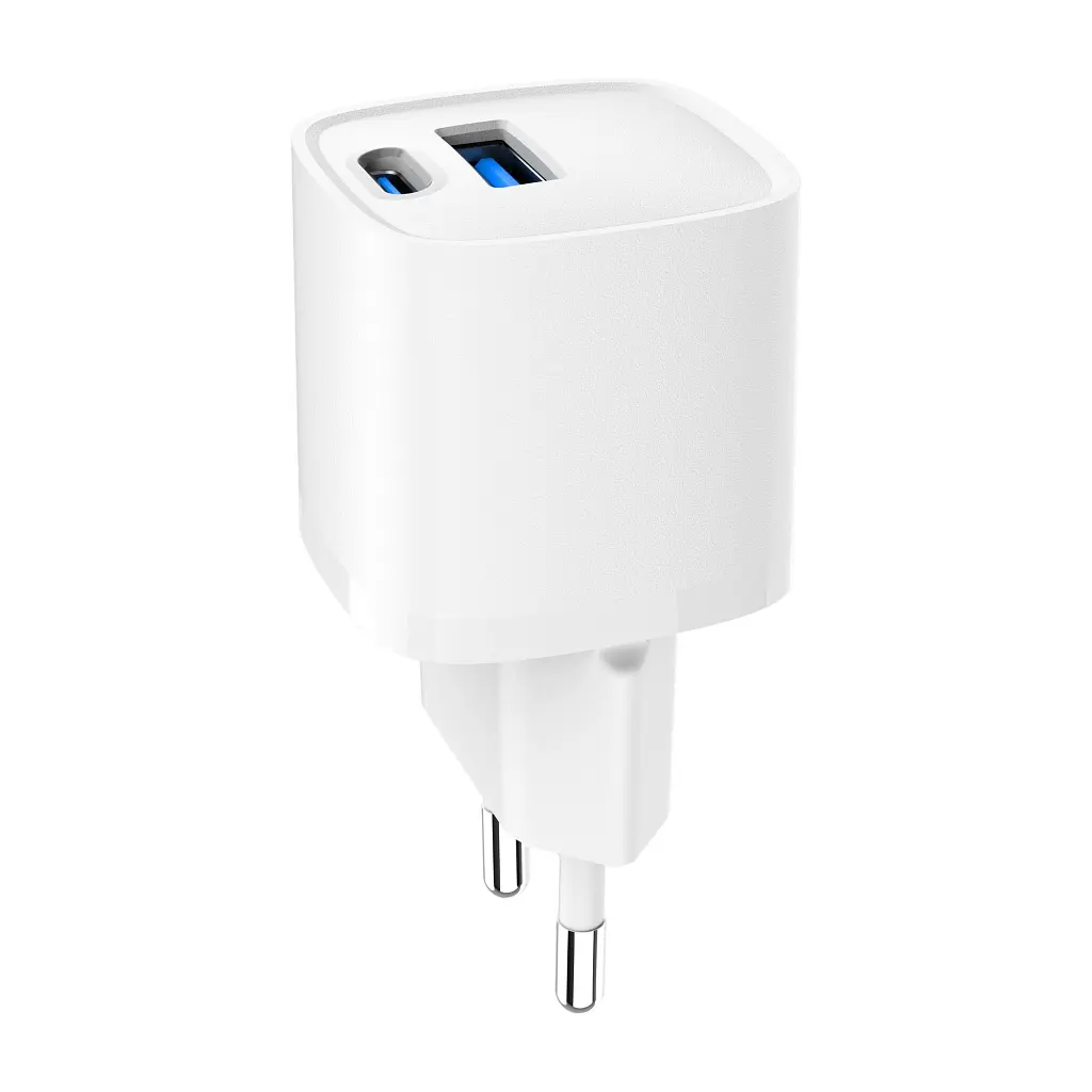 Зарядний пристрій Gembird 1xUSB-C PD20W + 1xUSB QC3.0 white (TA-UC-PDQC20-W-01) - фото 7