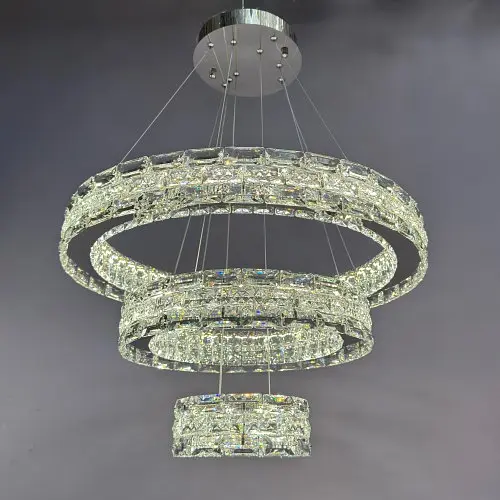 Люстра кільця Linisoln 7896-60x40x20 метал, кришталь LED 80 Вт 120-50 см - фото 5