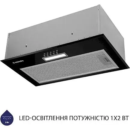 Витяжка вбудована Minola HBI 5614 BL 1000 LED - фото 3