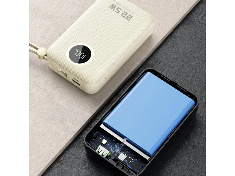Зовнішній акумулятор (Power Bank) Dudao 20000mAh K14+ 22.5W White (6977196680023) - фото 3