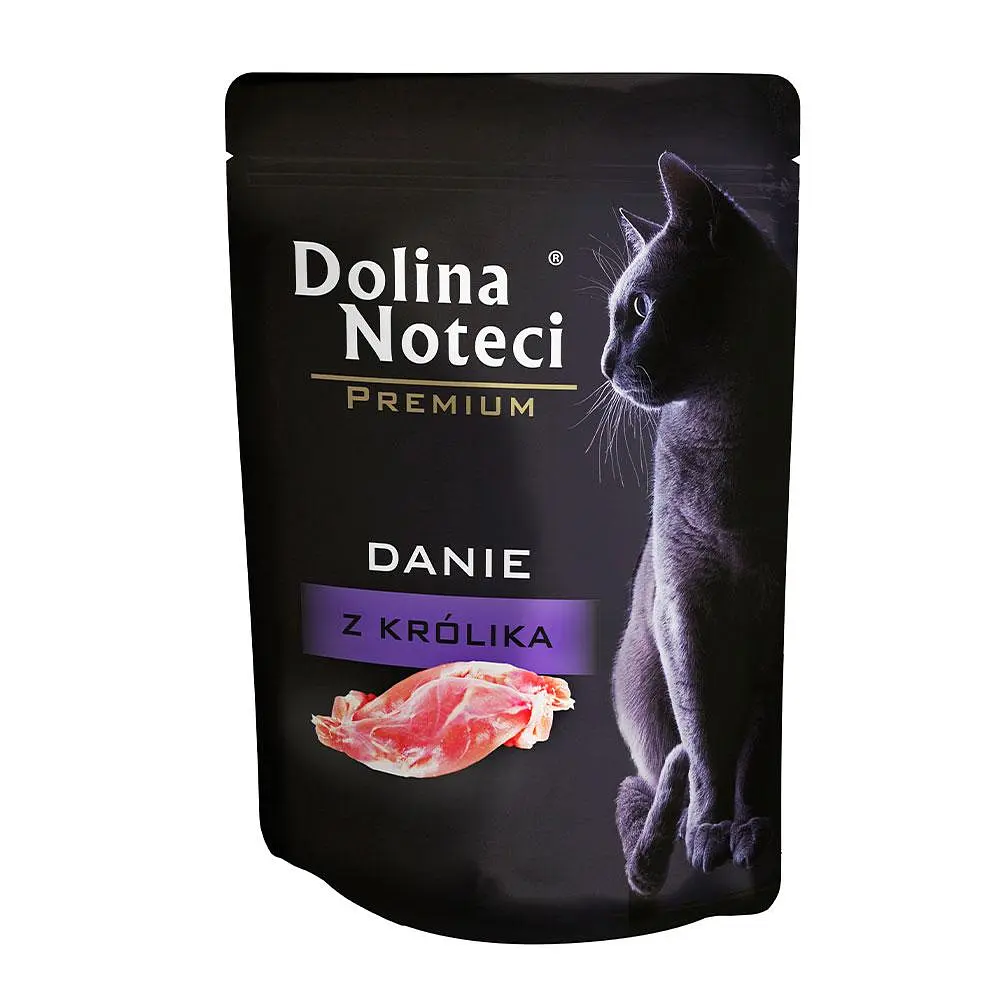 Вологий корм для котів Dolina Noteci Danie з кроликом пауч 85 г