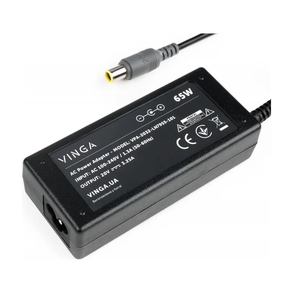 Блок живлення до ноутбуку Vinga Lenovo 65W 20V 3.25А 7.9*5.5 (VPA-2032-LN7955-101) - фото 2