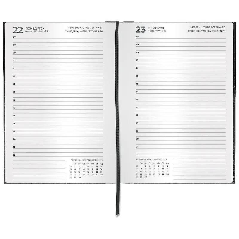 Дневник Axent Classic Style 2026 черный 145 х 210 мм (8840-26-1-A) - фото 3