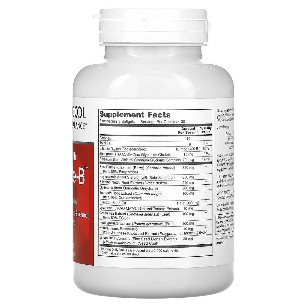 Підтримка простати Protocol for Life Balance Prostate-B 90 гел капс - фото 2