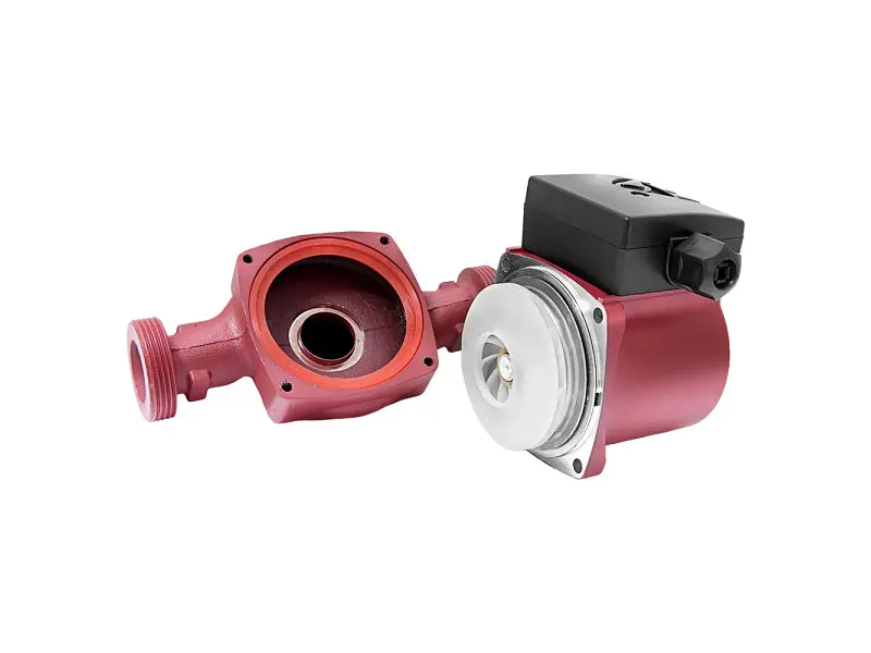 Циркуляційний насос Wetron 75 Вт Hmax 4 м Qmax 40 л/хв Ø1½ 180 мм + гайки Ø1 бордо (774212) - фото 7