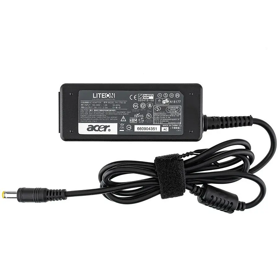 Блок живлення для ноутбука Acer 19V 2.15A 40W 5.5*1.7мм прямий роз'єм чорний - фото 2