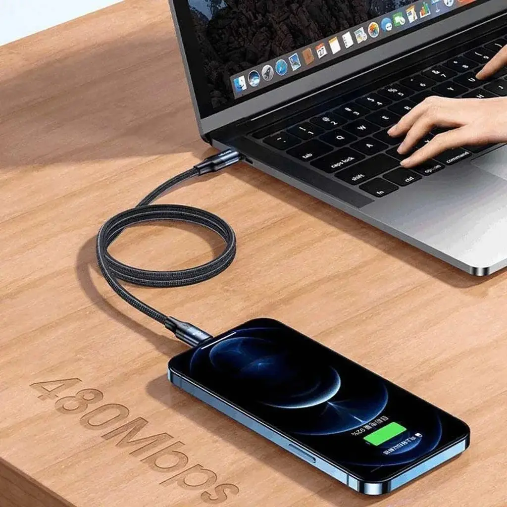 Кабель Usams US-SJ522 U71 USB-C to Lightning 20W 2m Black (SJ522USB01) [153989] - фото 8