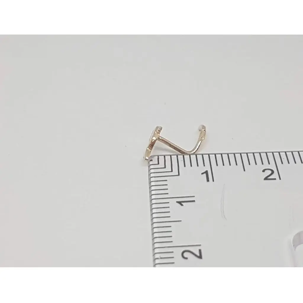 Золотая серьга-пирсинг в нос Dear. 1048 - фото 5