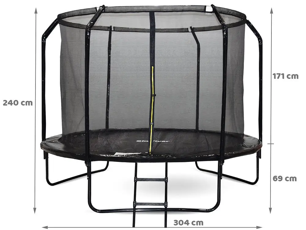 Батут садовий SkyFlyer Black 10 футів зі сходами 304 см (TR0034) - фото 3