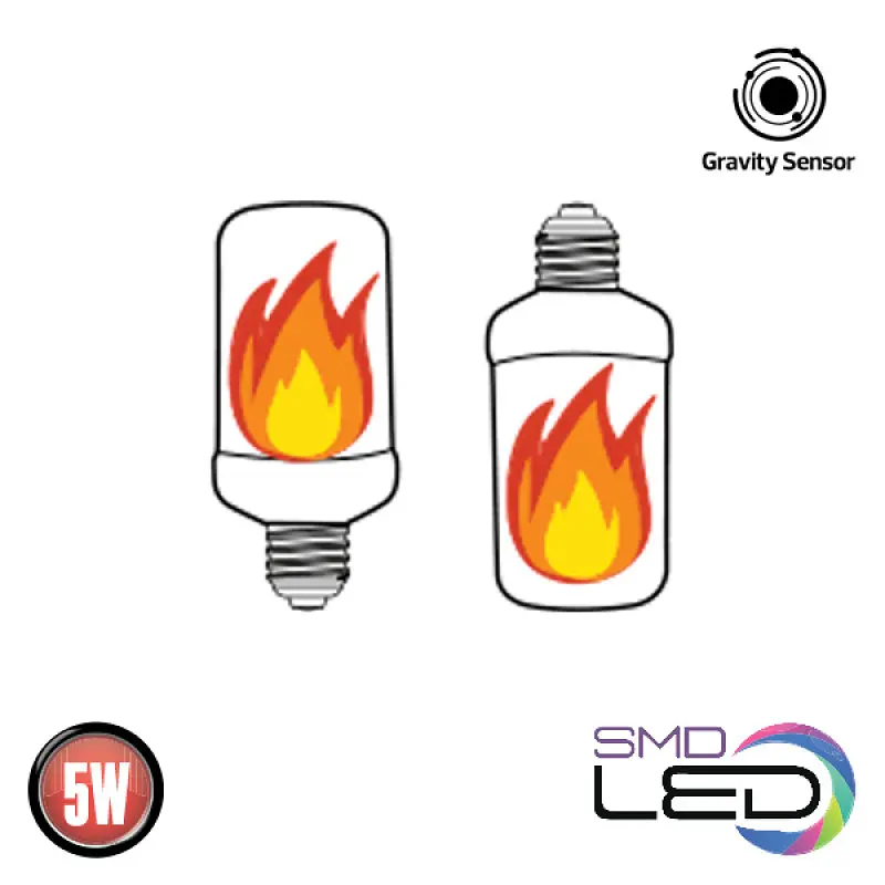 Cвітлодіодна лампа Horoz Electric з ефектом полум’я FIREFLUX 5W E27 - фото 3