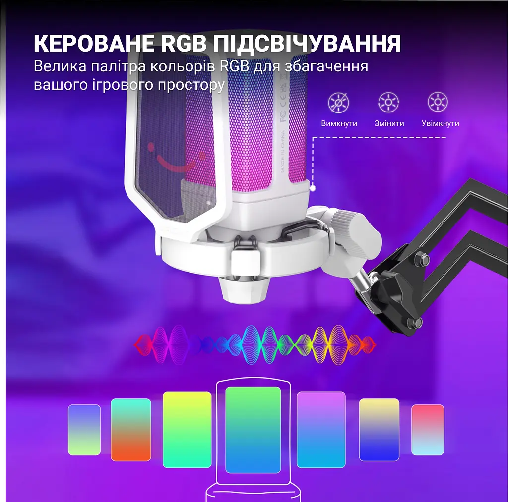 Микрофон Fifine White (Q6TW) - фото 6