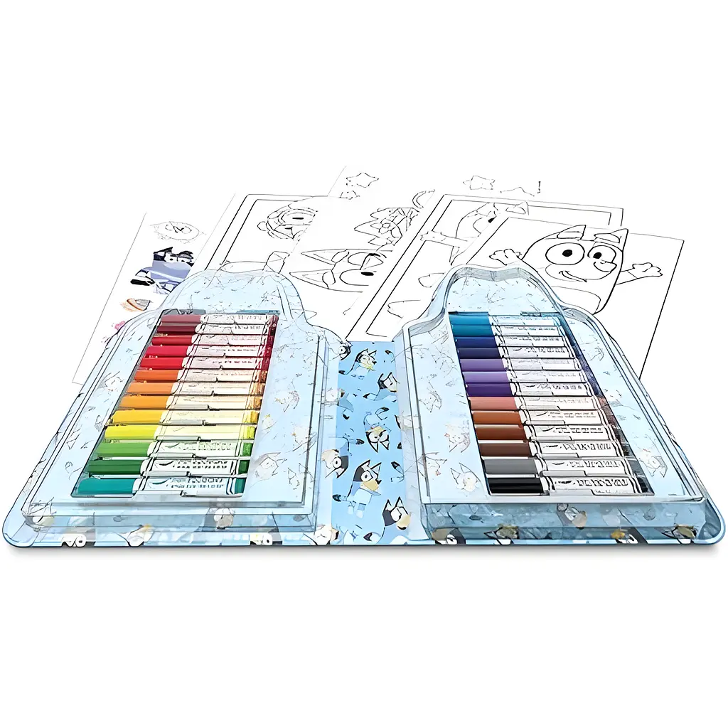 Переносний набір для малювання Crayola Bluey з фломастерами та розмальовками - фото 3
