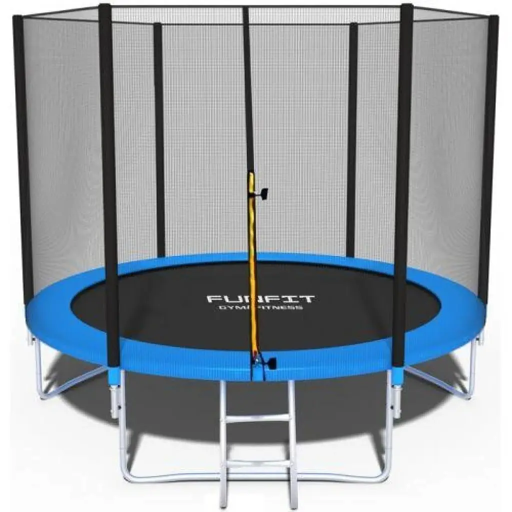 Батут Funfit 8ft з зовнішньою сіткою 252 см синій - фото 3