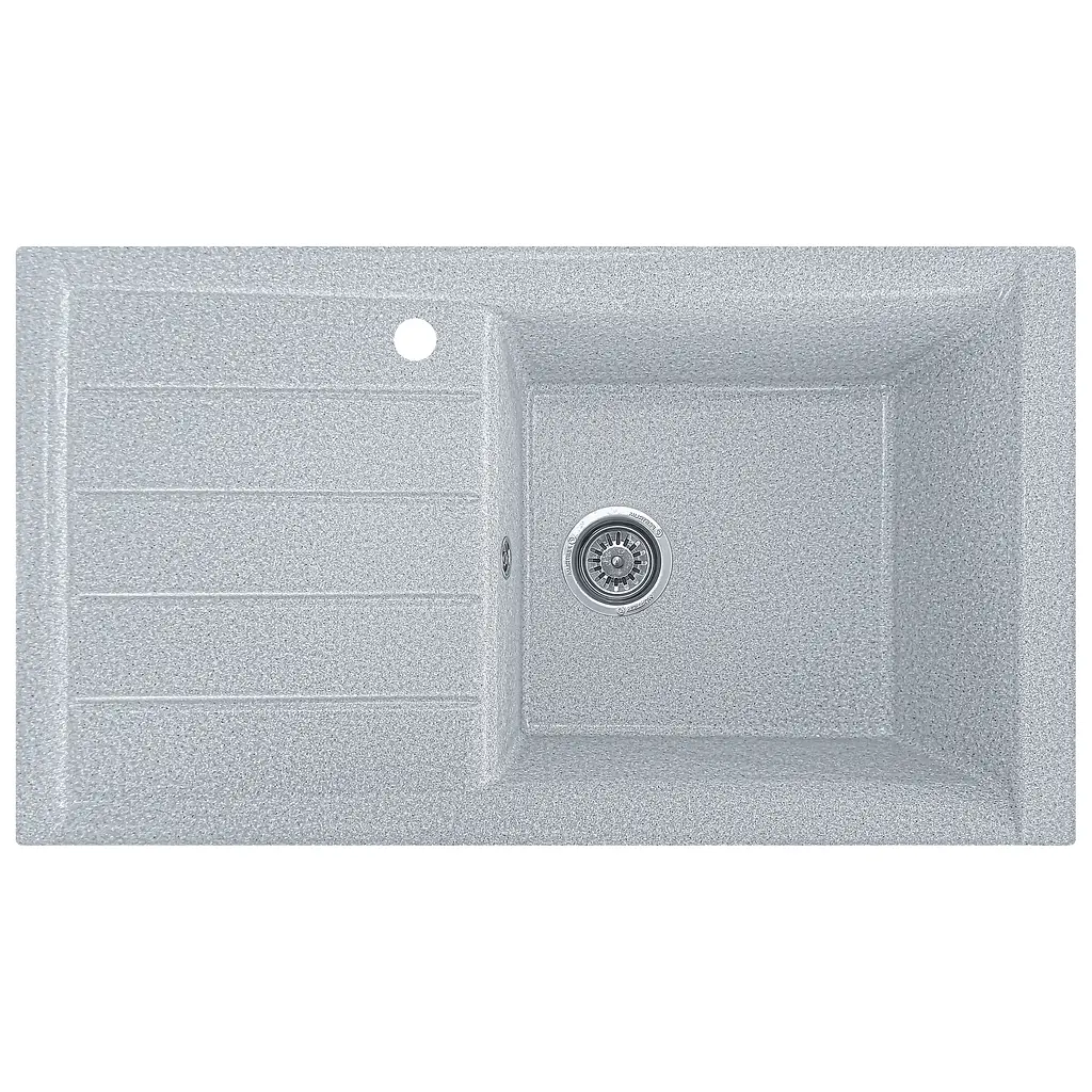 Мойка кухонная Valetti 19N гранитная 840х495 мм серая - фото 3