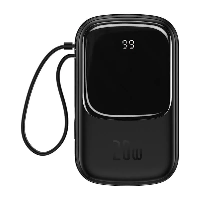 УМБ BASEUS Qpow Digital Display Quick Charging Power Bank (With IP Cable) 20000mAh USB/Type-C/Lightning, - фото 2