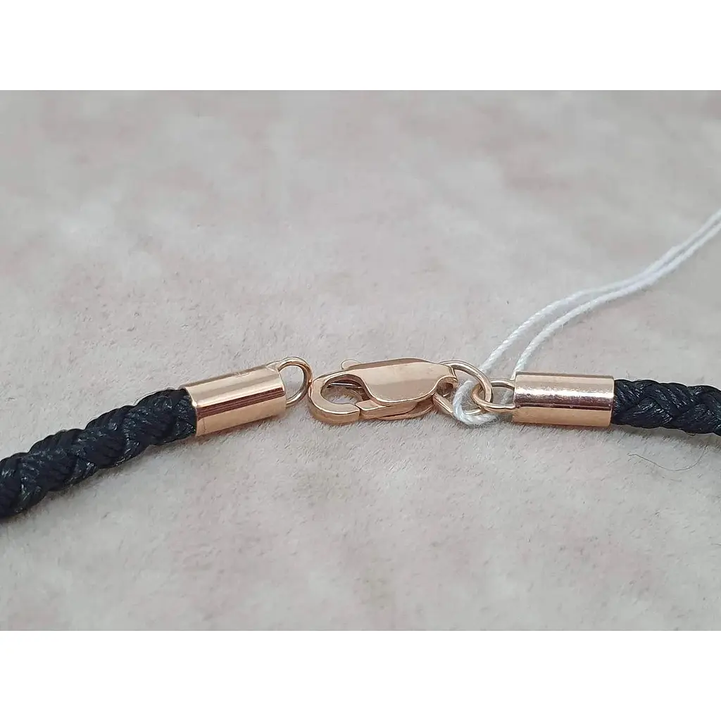 Ювелирный шнурок из текстиля Tango с золотыми вставками. 950059 51 - фото 3