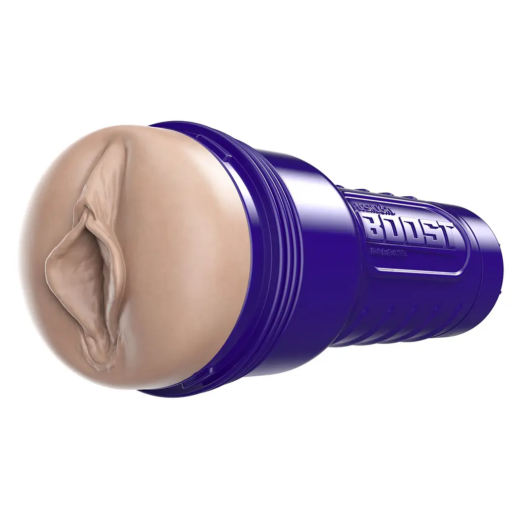 Мастурбатор-вагіна Fleshlight Boost Bang Light Medium Flesh, плаваючі кільця Turbo Tech - фото 3