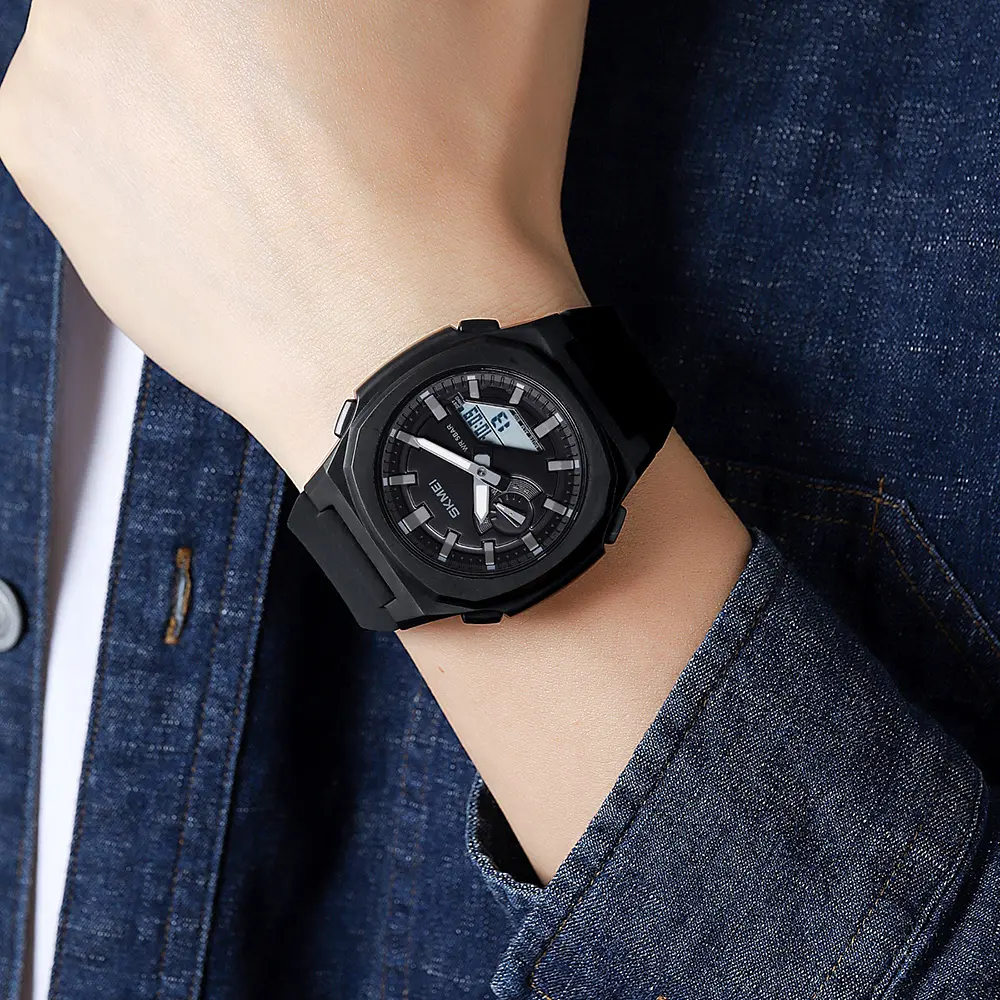 Чоловічий наручний годинник 2091BKGYWT Black-Grey White Skmei acs0030298 - фото 3