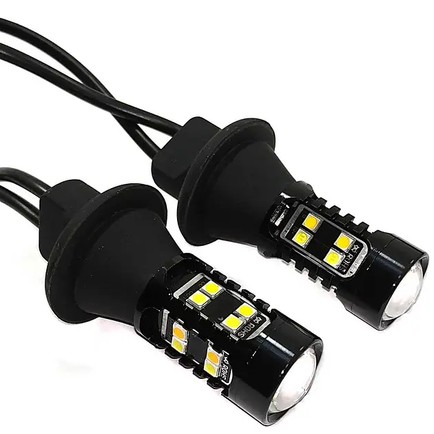 Денні ходові вогні Guarand DRL&Turn Light T20 (W21W) Біло-жовтий - фото 5