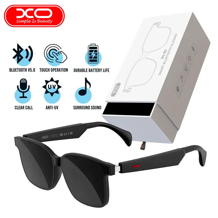 Bluetooth гарнитура в очках XO E5 (черный) - фото 3