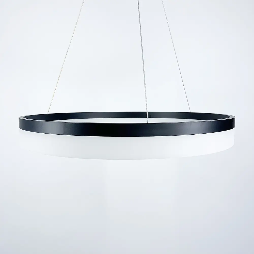 Современная LED люстра в черном каркасе Ст. M 2702 BK | Line F - фото 7