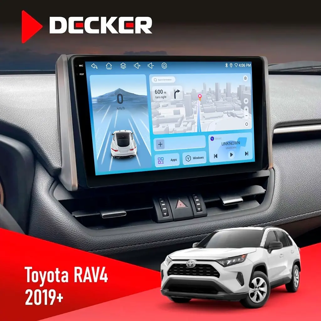 Штатна магнітола Toyota RAV4 2019+ Decker D10-010 6x128, DSP, 4G, 2K Decker (НФ-00009372)