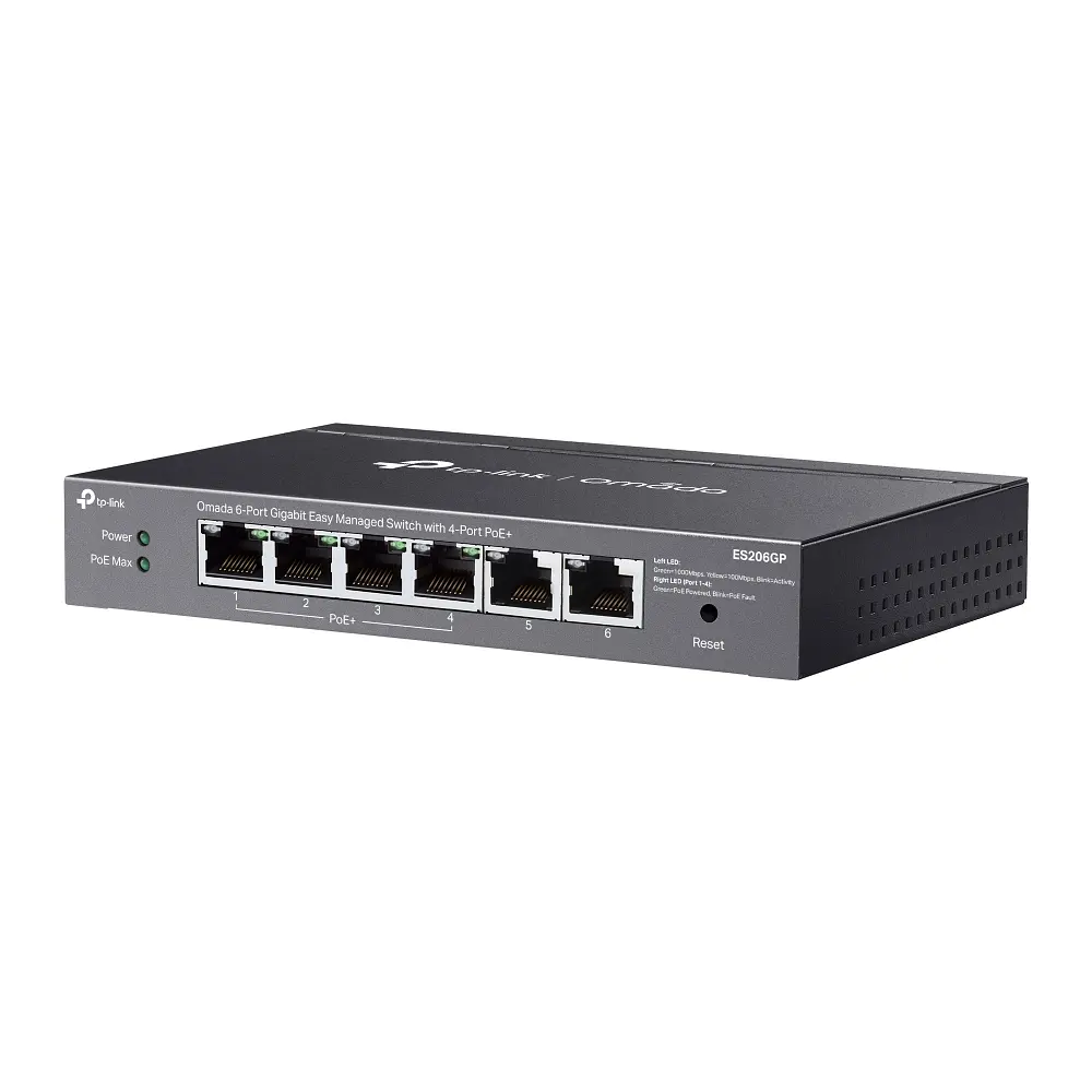 Коммутатор ES206GP 6xGE (4xPoE), 65W, WebSmart TP-Link teh0018251 - фото 5
