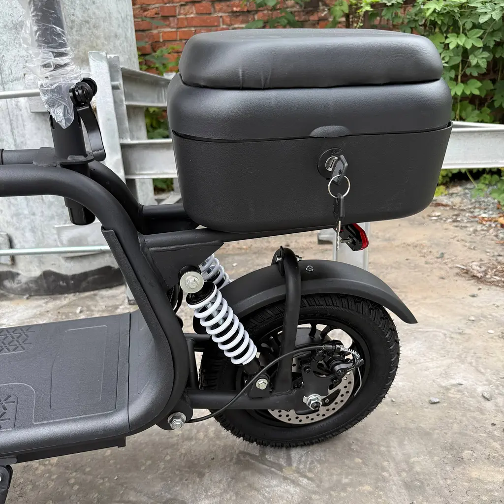 Электросамокат EVOBIKE Zen U12 MAX черный | 800W 23 Ah |  электросамокат с тремя фарами, корзинкой и кофрой (модель 2025 года) - фото 9