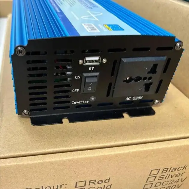 Преобразователь постоянного тока Power Inverter Wimpex авто инвертор 12В-220В WX-2510 2500W Синий - фото 6