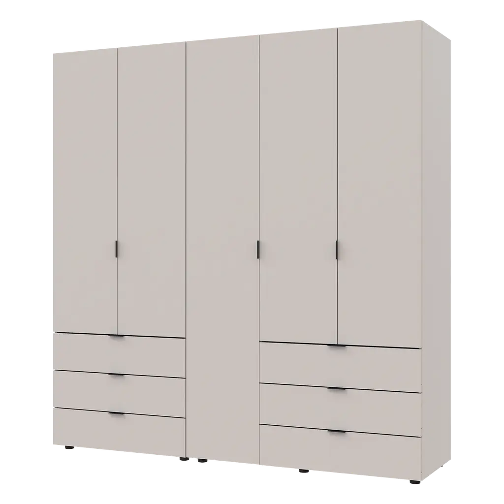 Шафа для одягу Doros Гелар комплект Кашемір 2+3 ДСП 193.7х49.5х203.4 (80737638) - фото 4