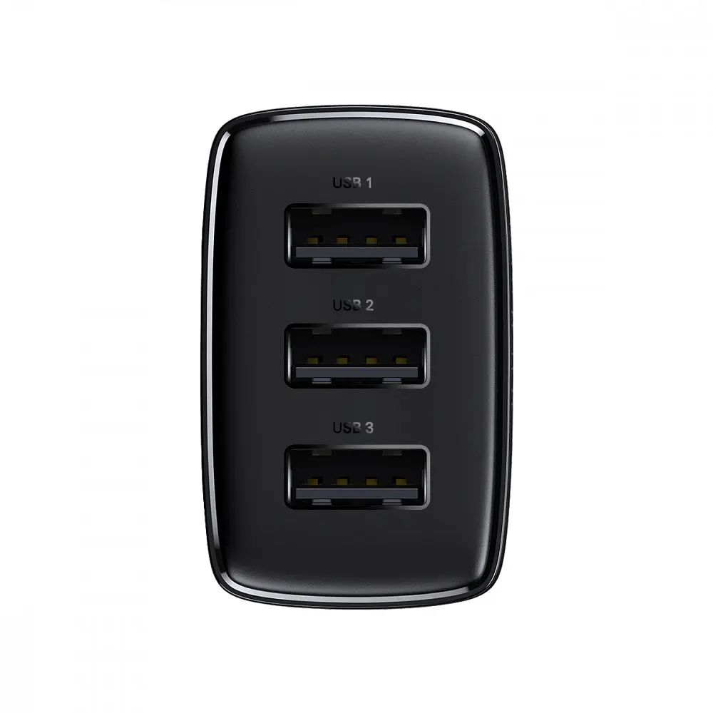 Мережевий зарядний пристрій Baseus Compact Charger 3USB 17 W CCXJ020101 Black - фото 5
