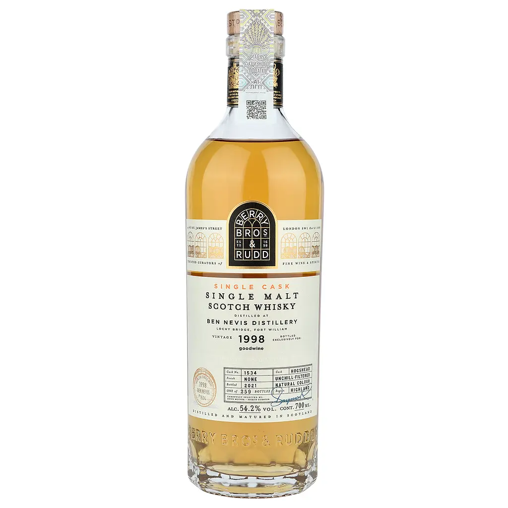 Виски Berry Bros&Rudd Ben Nevis 1998 Cask #1534 Single Malt Scotch Whisky 54.2% 0.7 л - фото 3