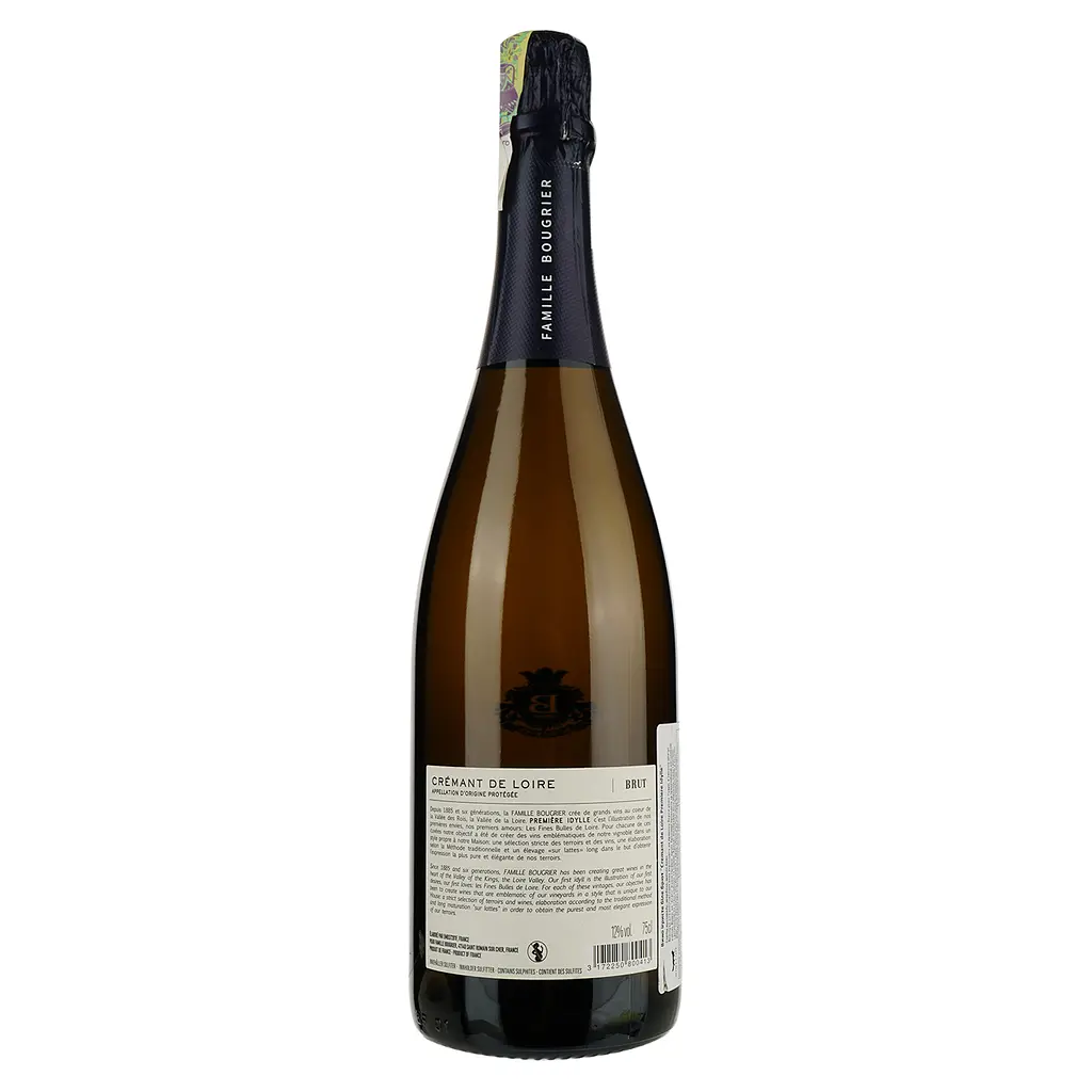 Вино игристое Bougrier Cremant de Loire Premiere Idylle белое брют 0.75 л - фото 2